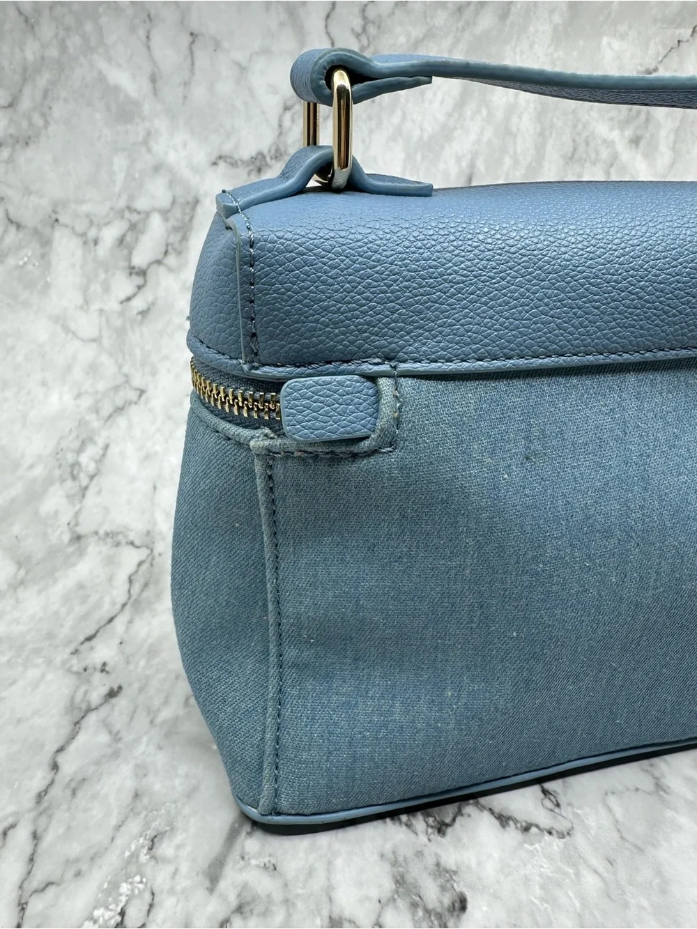 LC Lauren Conrad Light Blue Top-Handle Cosmetic Case